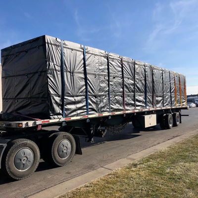 quality Tecido de lona de PVC de 20'X27' Ultra Ligeiro 14 oz Vinyl Flatbed Cargo Tarp factory