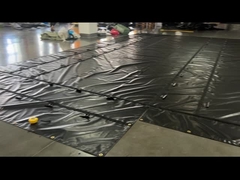 Tecido impermeável revestido de PVC, telha preta, telha de aço para caminhão de cama plana